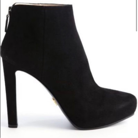 Prada Shoes - PRADA Black Suede Booties